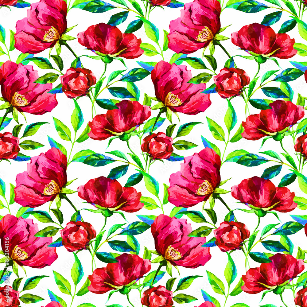 Watercolor floral pattern