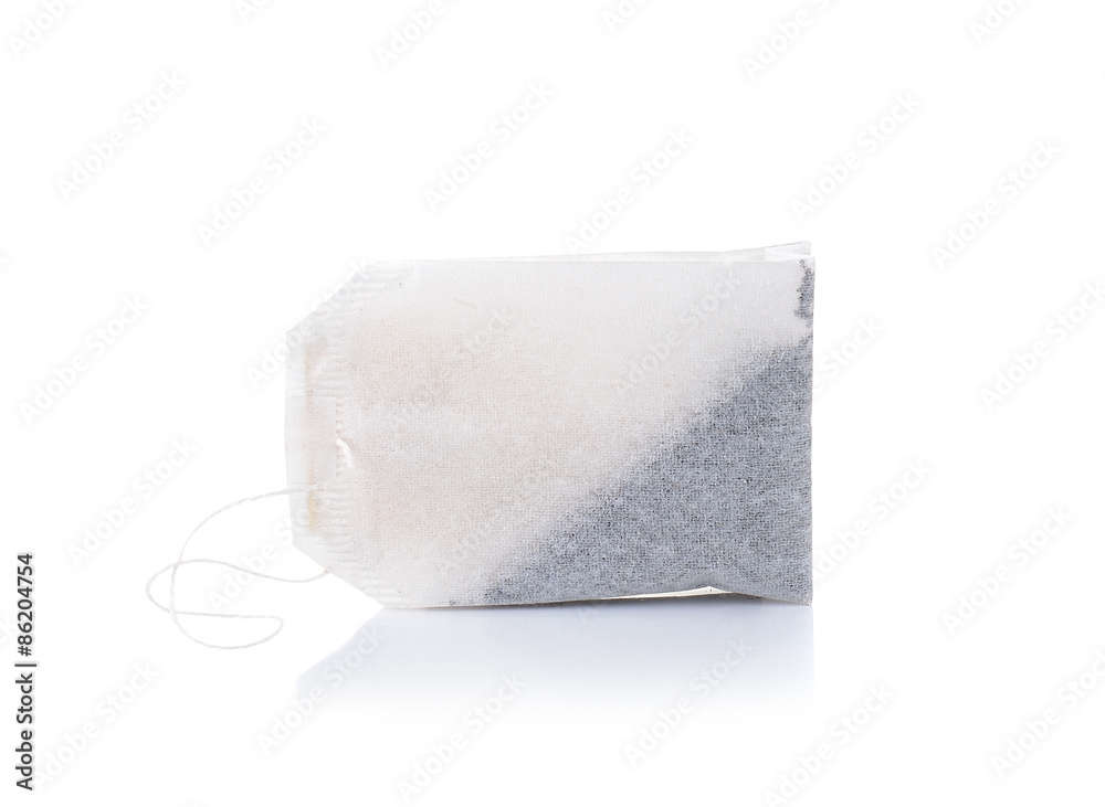 Obraz premium Teabag isolated on a white background