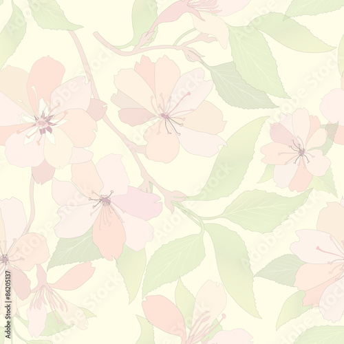 Flower pattern. Tiled texture. Floral seamless spring background