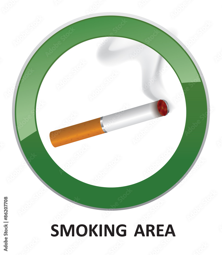 Smoking area label. Smoking Area Vector Sign. Smoking area label. Smoking Area Vector Sign.