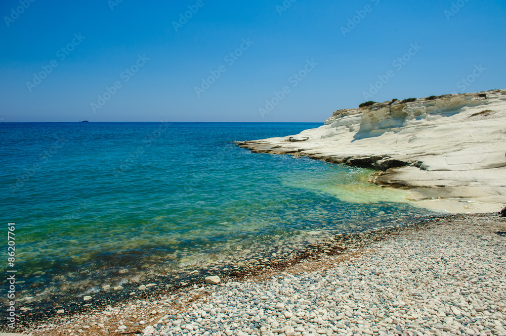 Seashore, limestones near Limassol, Cyprus