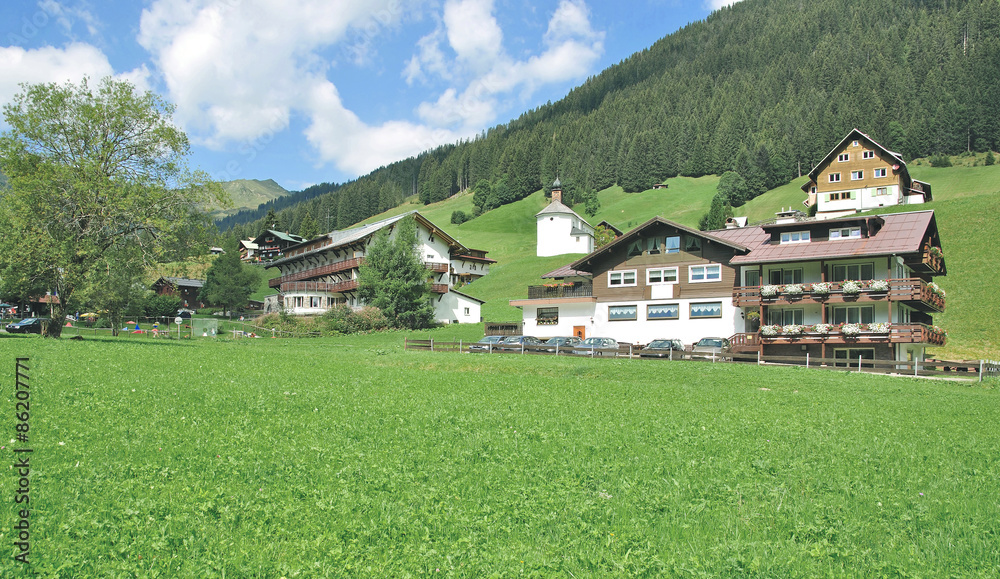 Urlaubsort Baad im Kleinwalsertal in Vorarlberg,Österreich