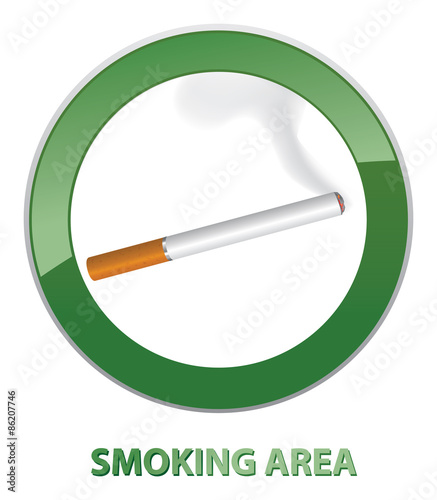 Smoking area label. Smoking Area Vector Sign.