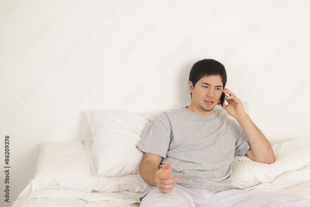 Man talking by phone Man talking by phone