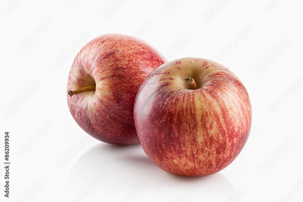 Food. Red apple isolated on white background