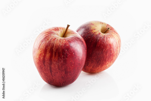 Food. Red apple isolated on white background