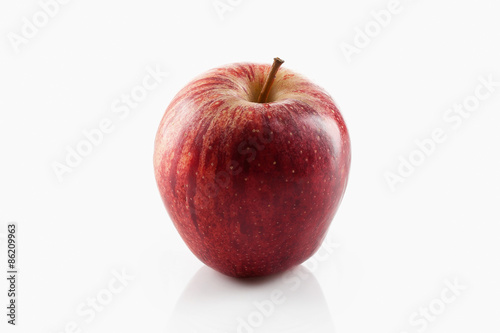 Food. Red apple isolated on white background