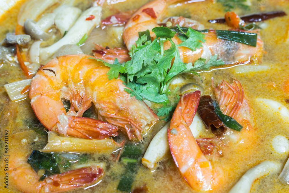 Tom Yum Kung , Spicy Soup with Shrimp, Thailand food Tom Yum Kung , Spicy Soup with Shrimp, Thailand food