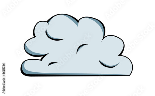 Vector drawing of a cloud
