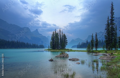 Spirit Island in the Canadian Rockies