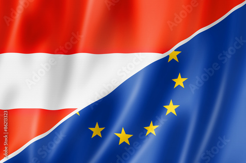 Austria and Europe flag