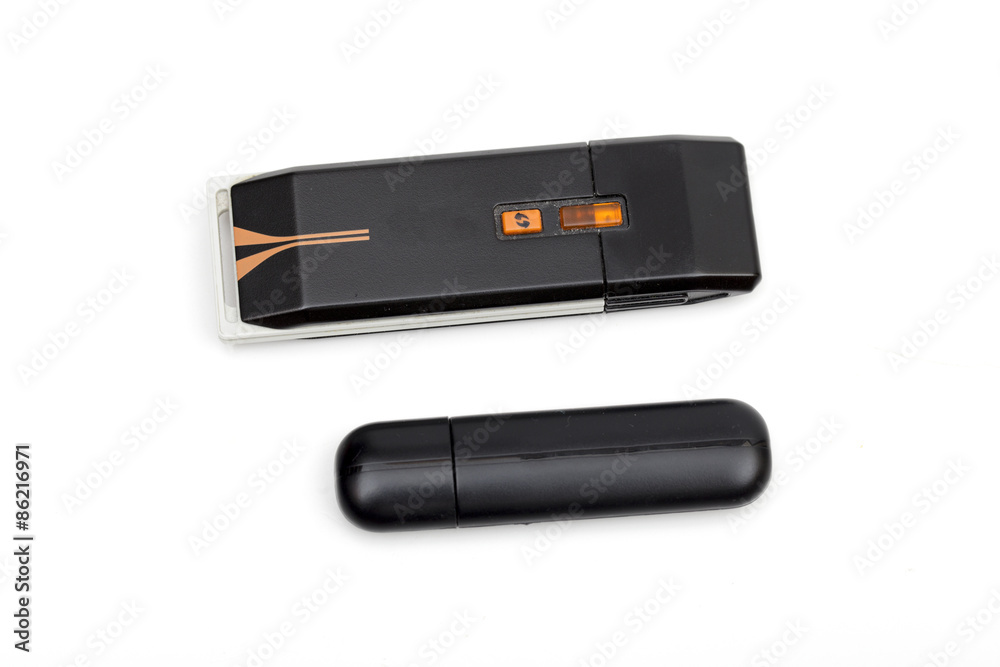 USB flash drive on the white background USB flash drive on the white background