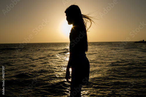 Sundown Child at the Beach © hostpro