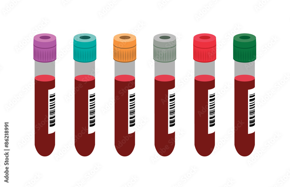 Blood test tubes vector image vector de Stock Adobe Stock