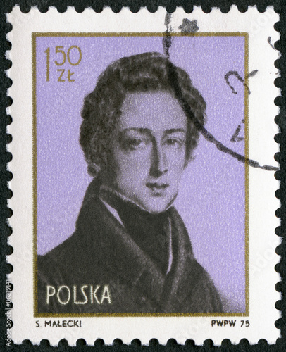 POLAND - 1975: shows Frederic Chopin (1810-1849), 9th International Chopin Piano Competition, Warsaw, Oct. 7-28 photo