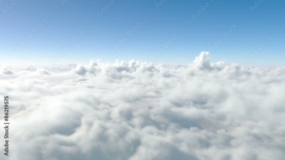 flying above the clouds. through the clouds. 
paradise