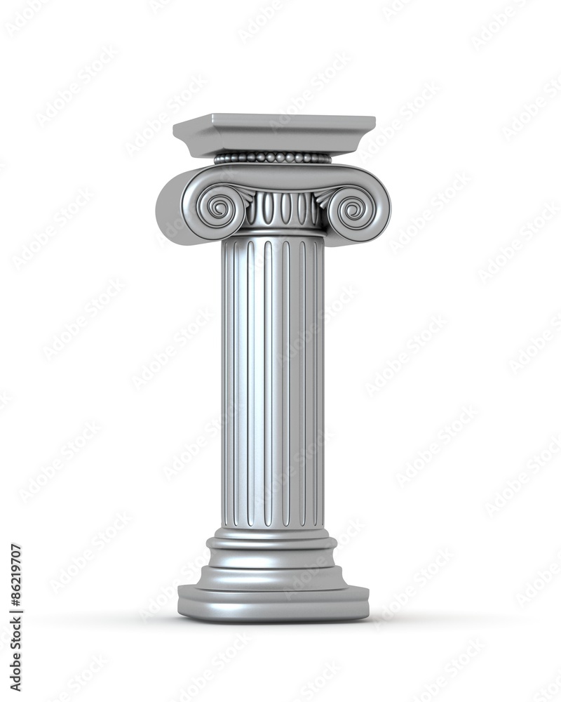 Classic Ionic Silver Column Classic Ionic Silver Column