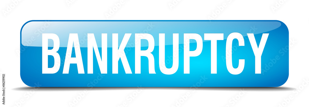 bankruptcy blue square 3d realistic isolated web button bankruptcy blue square 3d realistic isolated web button