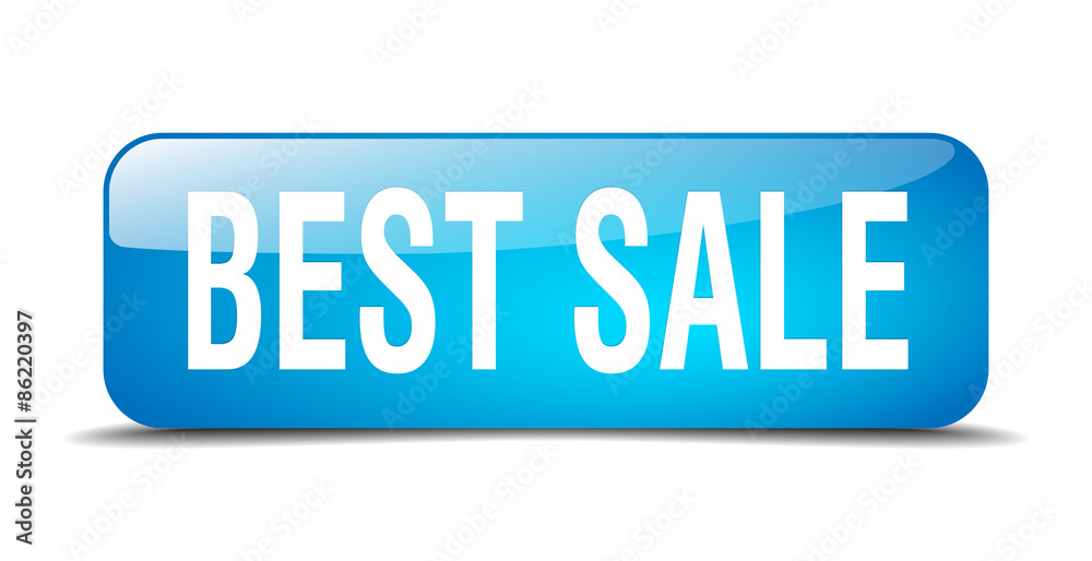 best sale blue square 3d realistic isolated web button best sale blue square 3d realistic isolated web button