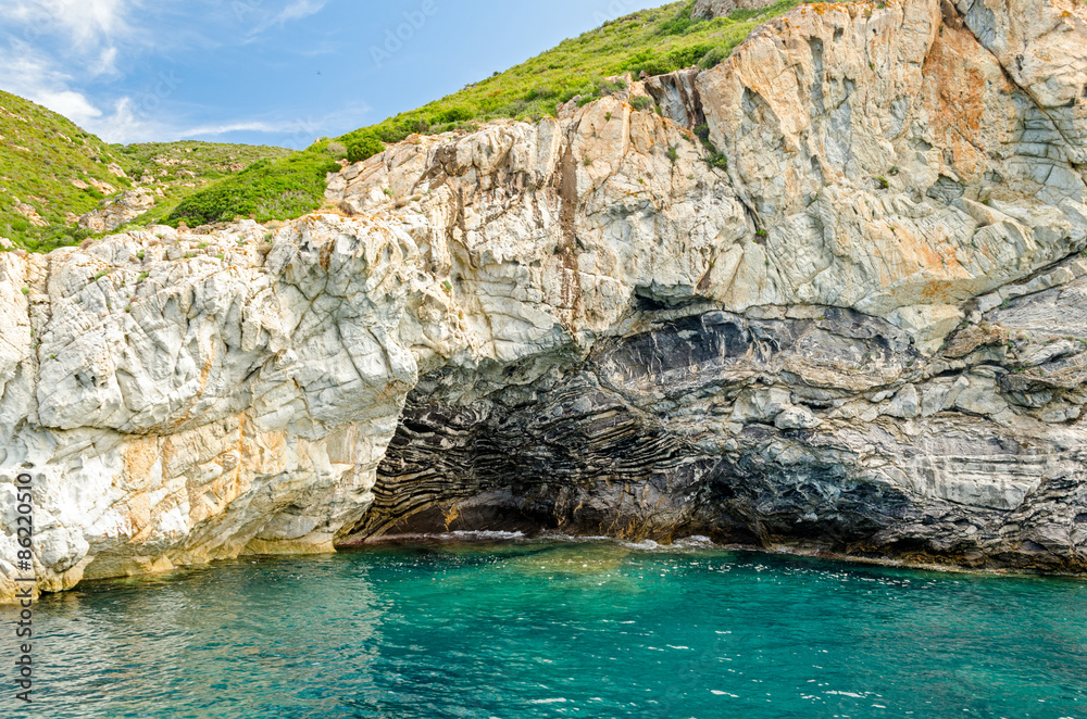Isola d'Elba (Tuscany, Italy) cliffs detail