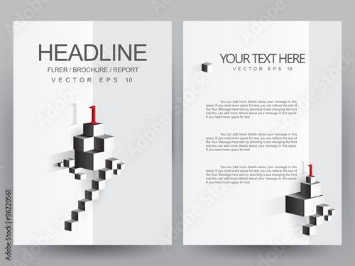 Abstract vector modern flyer brochure / annual report /design templates / stationery with white background in size a4