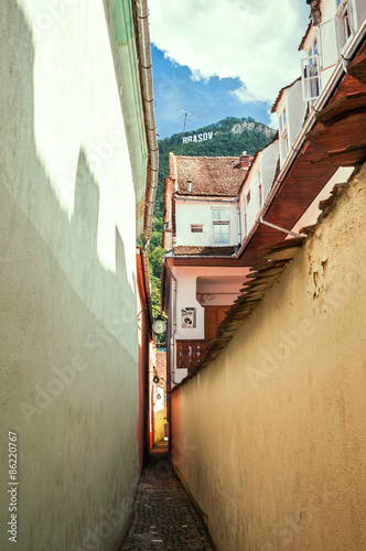 String Street (Strada Sforii) is the narrowest street in the city of Brasov, Romania. It is believed to be one of the narrowest streets in Europe and was built in the XVII century  photo