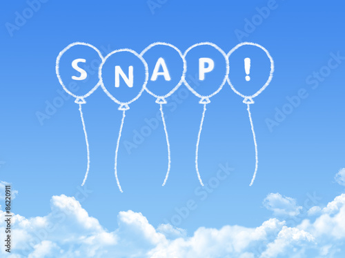 Cloud shaped as snap Message