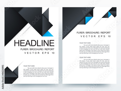 Abstract vector modern flyer brochure / annual report /design templates / stationery with white background in size a4