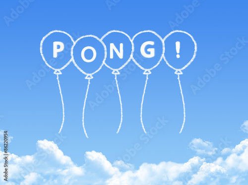 Cloud shaped as pong Message