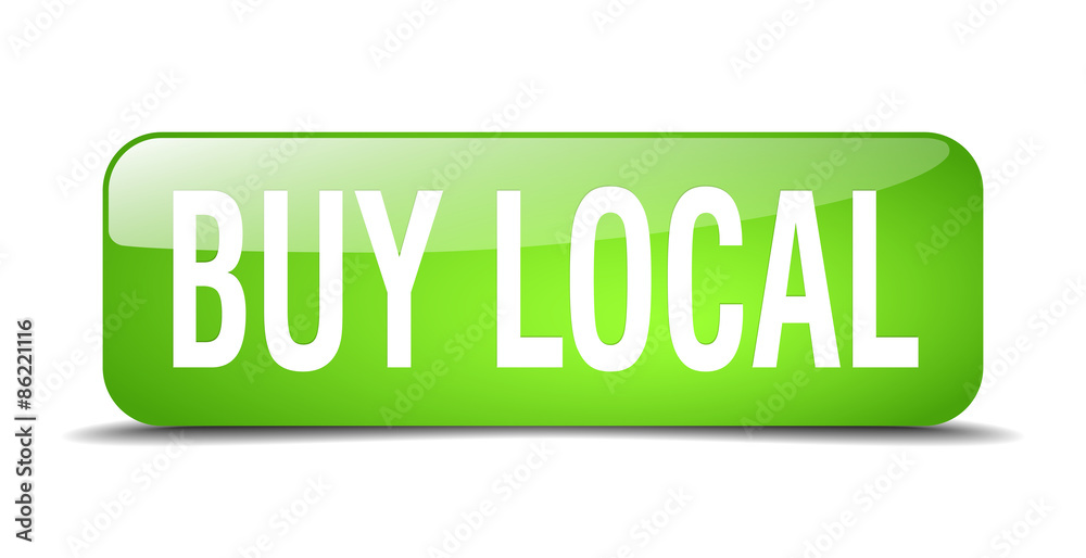 buy local green square 3d realistic isolated web button buy local green square 3d realistic isolated web button