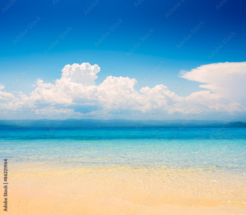 beautiful tropical seascape in the daytime