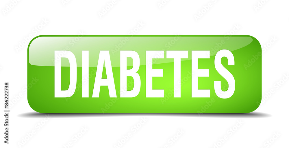diabetes green square 3d realistic isolated web button diabetes green square 3d realistic isolated web button