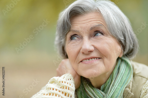 Happy elderly woman 