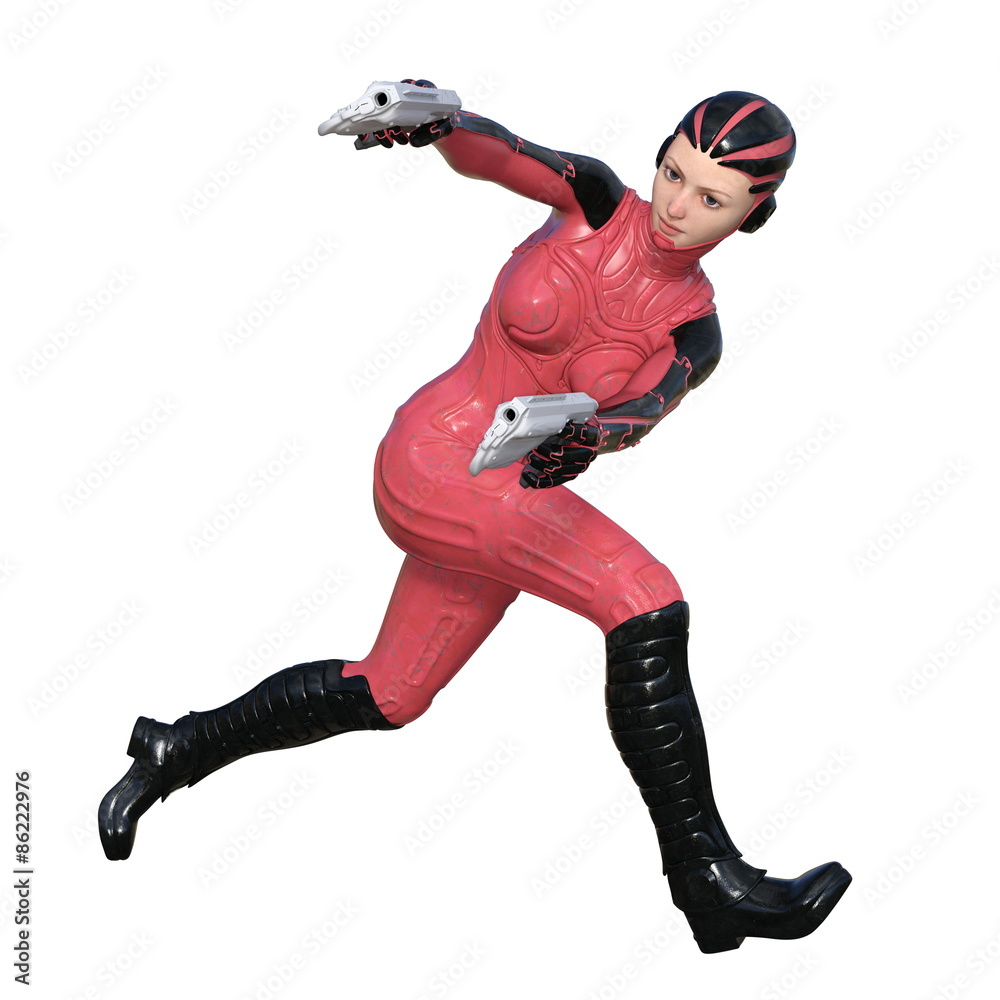 Naklejka premium 女性戦士 