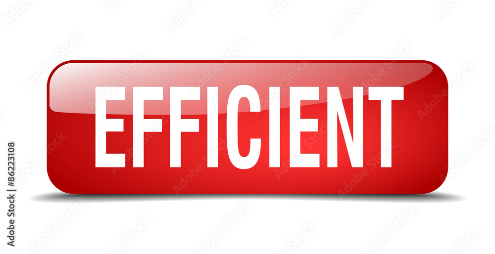 efficient red square 3d realistic isolated web button efficient red square 3d realistic isolated web button