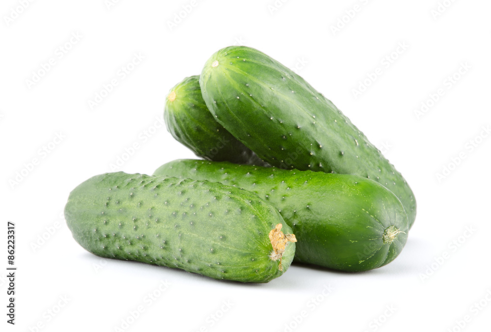 Fresh Cucumbers on white Fresh Cucumbers on white