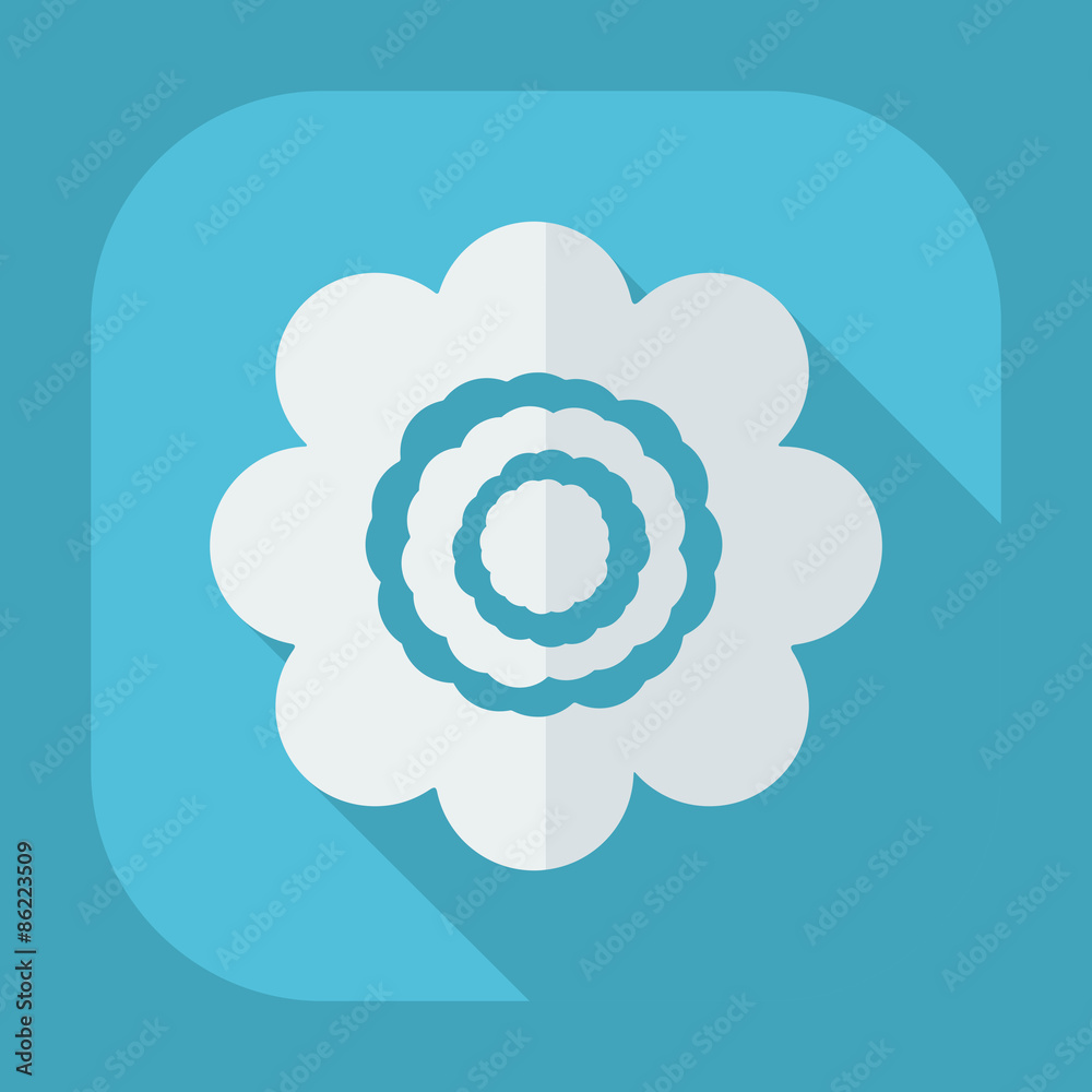 Flat modern design with shadow icon flower Flat modern design with shadow icon flower