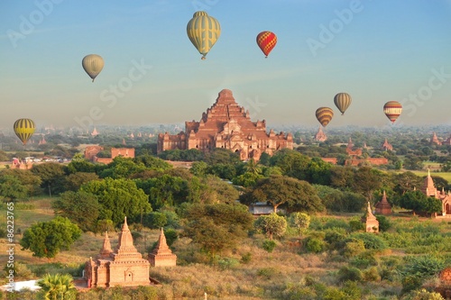 Many temple and pagoda in bagan myanmar