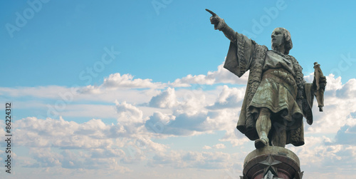 Barcelona Christopher Columbus monument photo