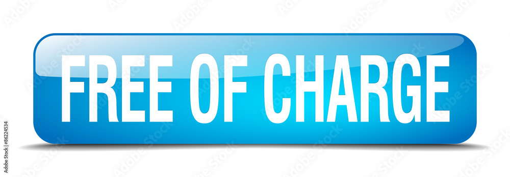 free of charge blue square 3d realistic isolated web button free of charge blue square 3d realistic isolated web button