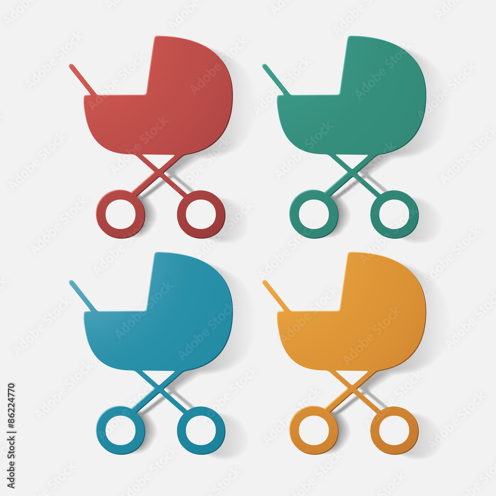 Paper clipped sticker: buggy Paper clipped sticker: buggy