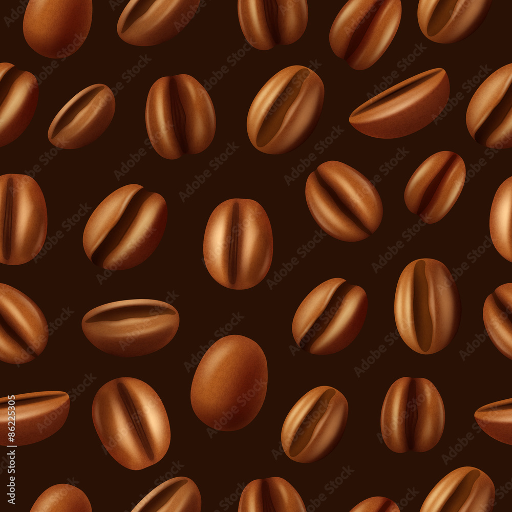 Coffee beans seamless pattern background Coffee beans seamless pattern background