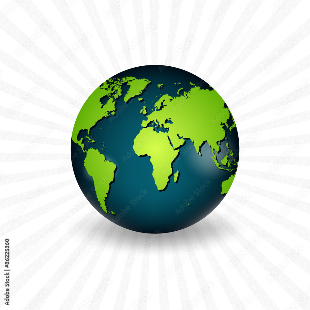 planet earth, with a realistic world map planet earth, with a realistic world map