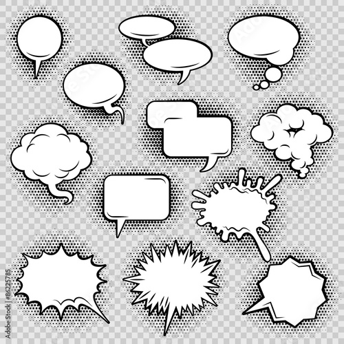 Comic speech bubbles