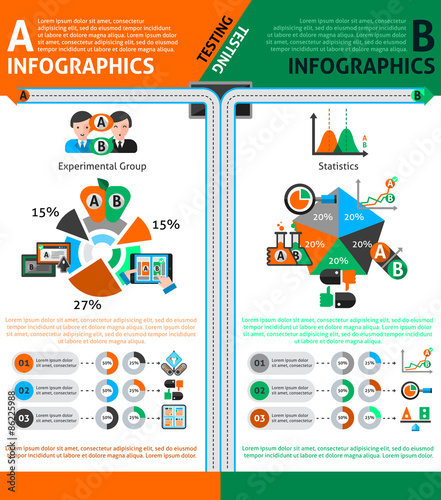 A-b Testing Infographics Set photo