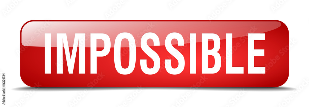 impossible red square 3d realistic isolated web button impossible red square 3d realistic isolated web button