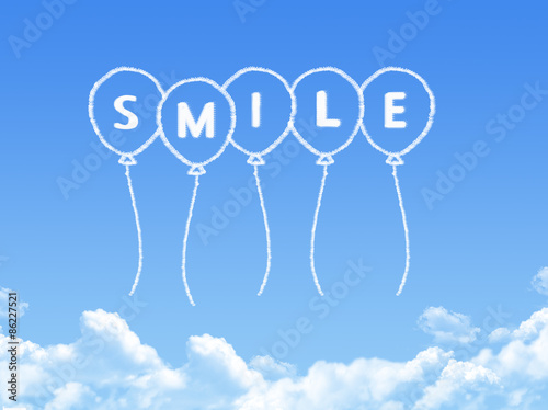 Cloud shaped as smile Message