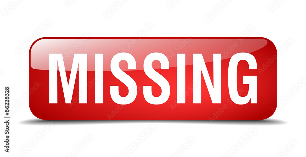 missing red square 3d realistic isolated web button missing red square 3d realistic isolated web button