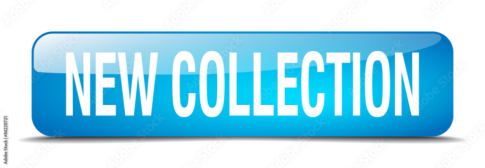 new collection blue square 3d realistic isolated web button new collection blue square 3d realistic isolated web button