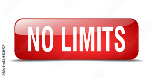 no limits red square 3d realistic isolated web button